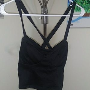 Black crop top from wet seal